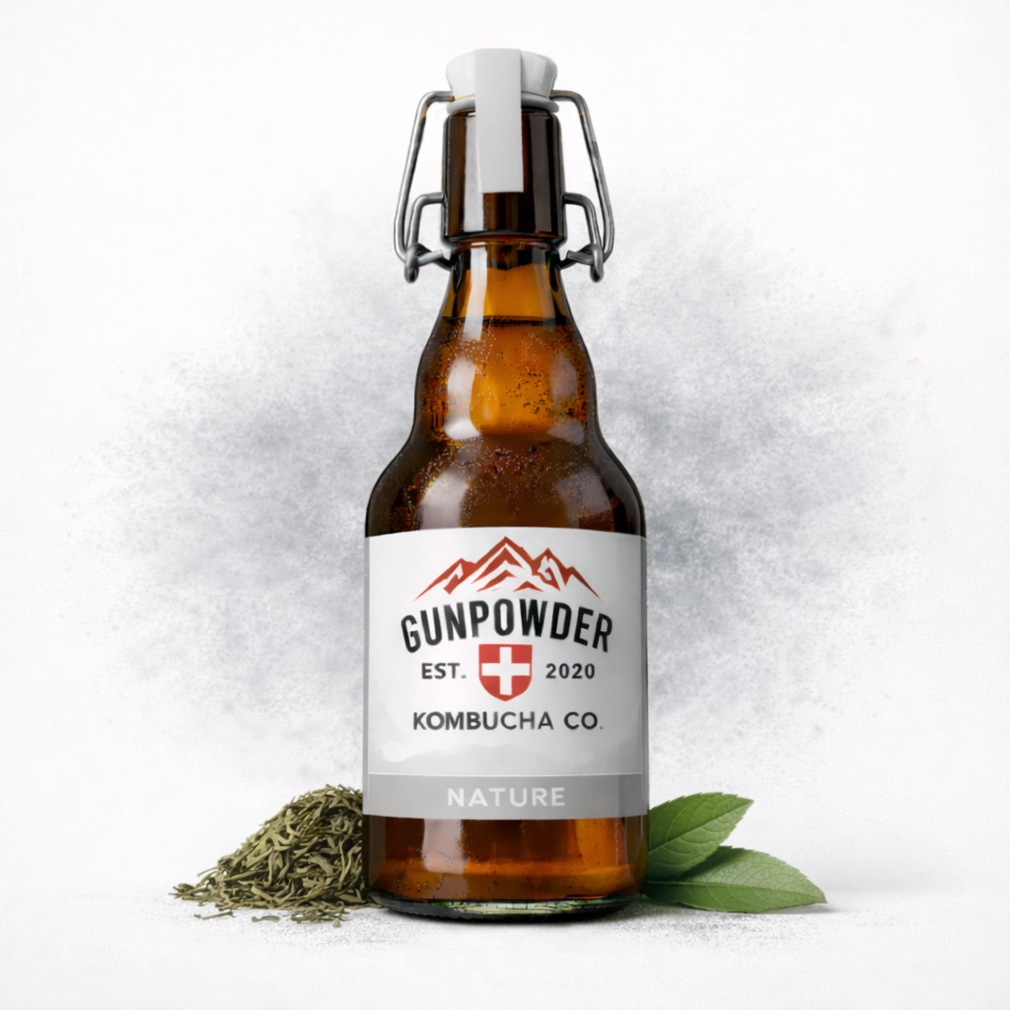 Nature kombucha bottle